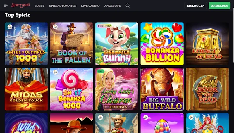 Lucky Circus Casino Spiele